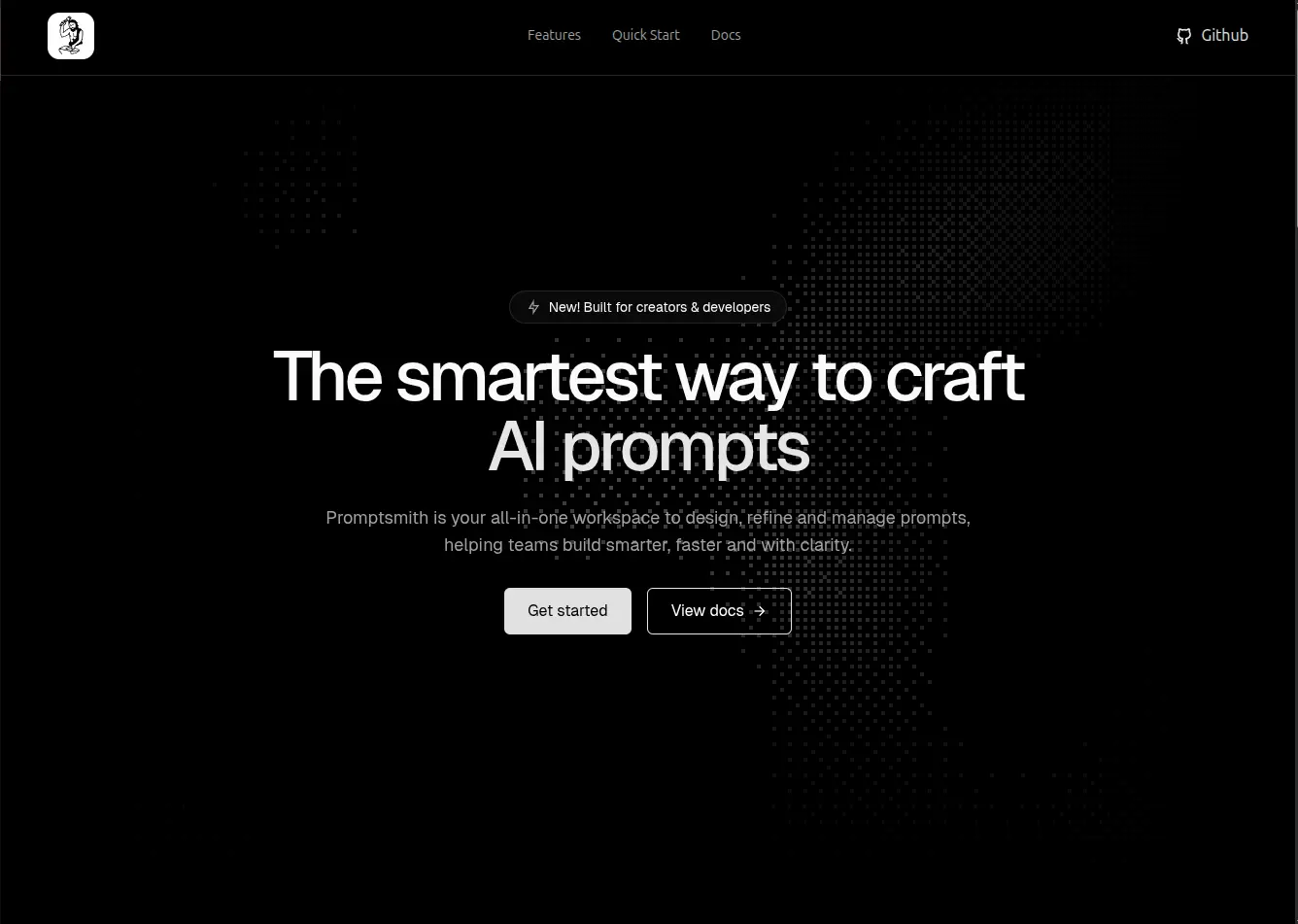 Promptsmith landing page preview